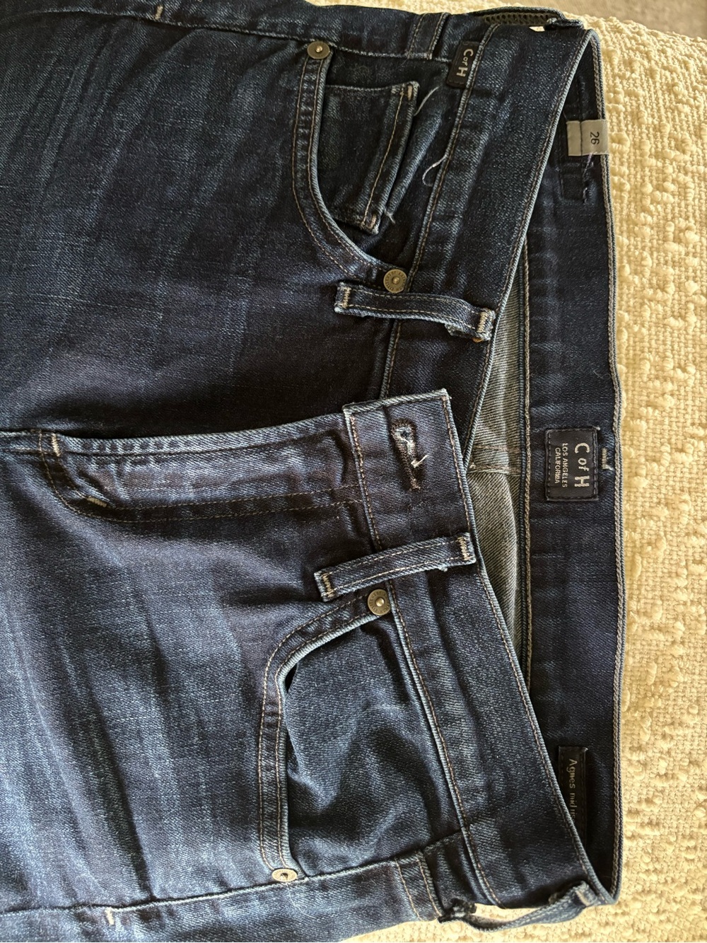 Citizens Of Humanity Dark Blue Straight Leg Jeans